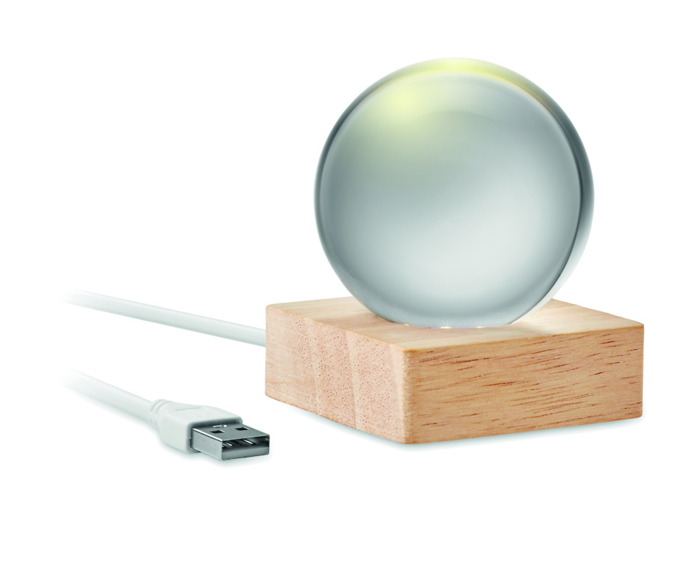 Logo trade corporate gifts image of: LED glass ball