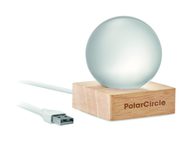 Logo trade promotional merchandise image of: LED glass ball