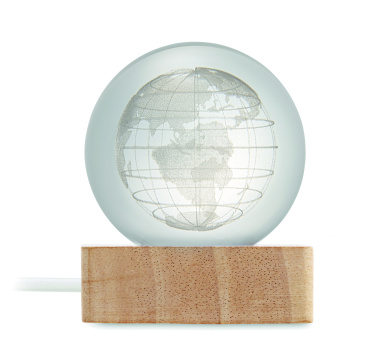 Logo trade corporate gifts image of: LED globe glass ball
