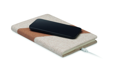 Logotrade promotional item image of: A5 notebook with 15W charger