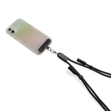 Logo trade business gift photo of: LoopAmp RCS RPET adjustable phone cord with 60W cable