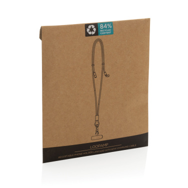Logotrade promotional gift image of: LoopAmp RCS RPET adjustable phone cord with 60W cable
