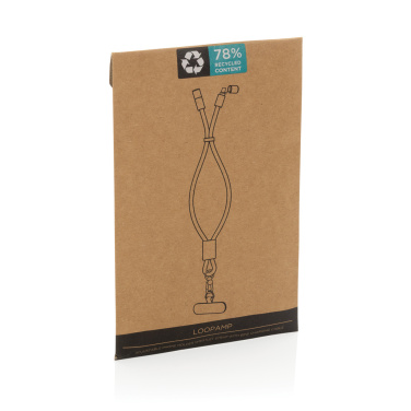 Logo trade advertising product photo of: LoopAmp RCS RPET adjustable phone wrist strap 60W cable