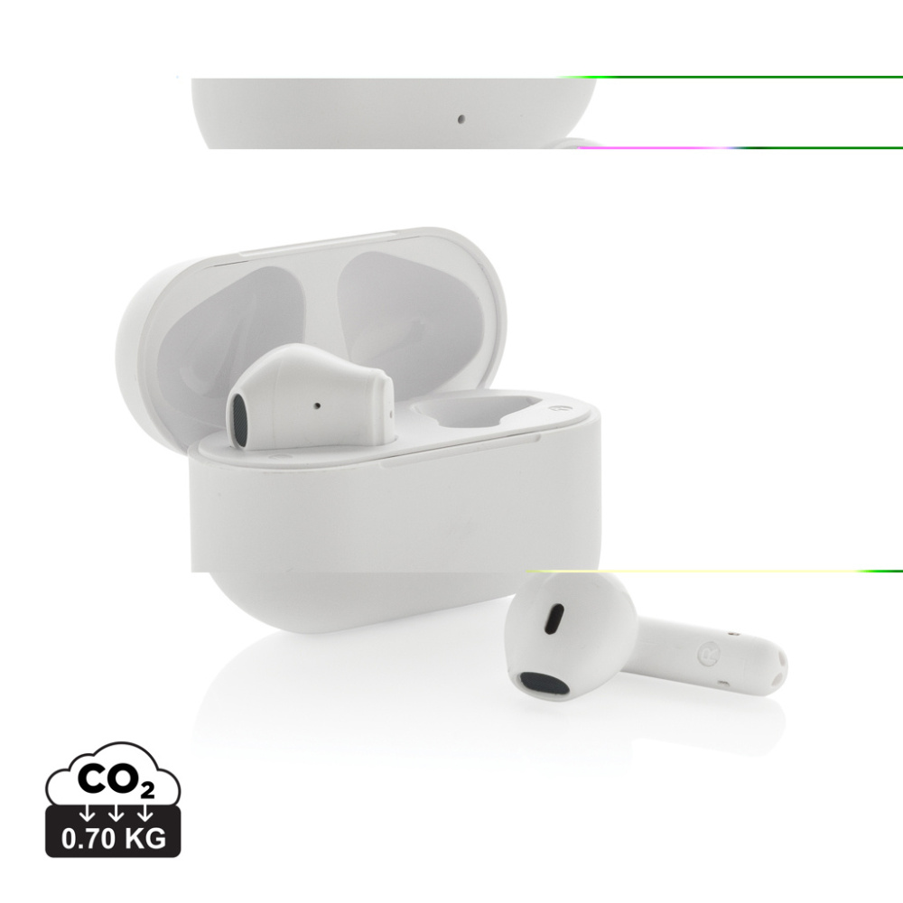 Logotrade promotional giveaway image of: Tunevo RCS recycled plastic wireless earbuds