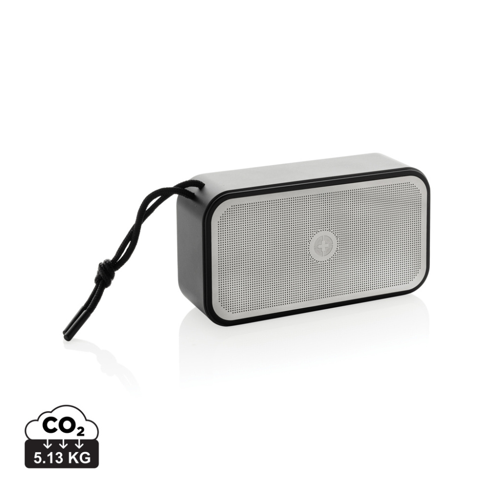 Logotrade promotional gift picture of: Swiss Peak RCS recycled aluminium 10W bass speaker