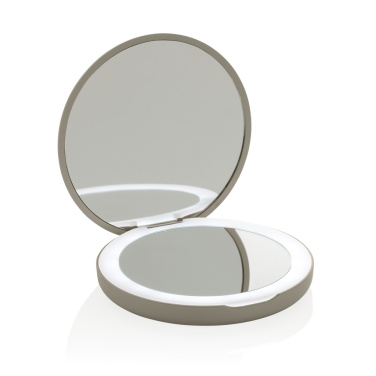 Logotrade business gift image of: Lumora RCS recycled plastic LED re-chargeable make-up mirror