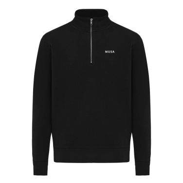Logo trade business gifts image of: IQONIQ Elgon recycled cotton quarter zip sweater