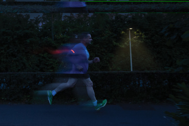 Logotrade advertising products photo of: Lumi Sprint RCS rplastic LED re-chargeable running light