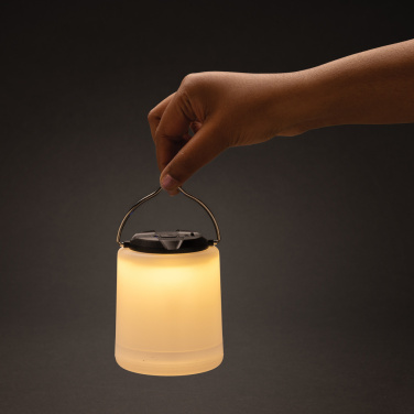 Logo trade promotional giveaways image of: Limio RCS recycled plastic portable re-chargeable table lamp