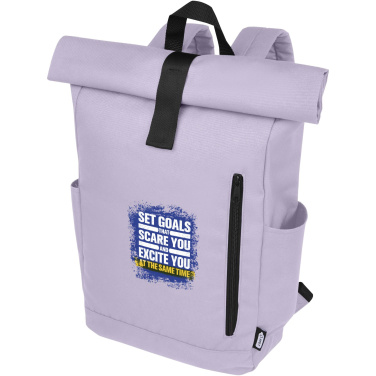 Logo trade corporate gifts image of: Byron 15.6" GRS RPET roll-top backpack 18L