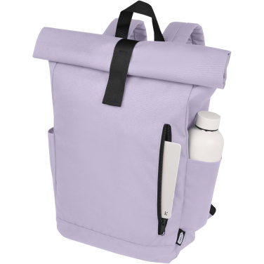 Logo trade promotional product photo of: Byron 15.6" GRS RPET roll-top backpack 18L