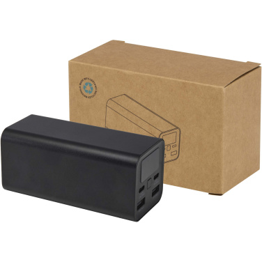 Logo trade promotional products image of: Acamar 20.000 mAh 70W recycled aluminium laptop power bank