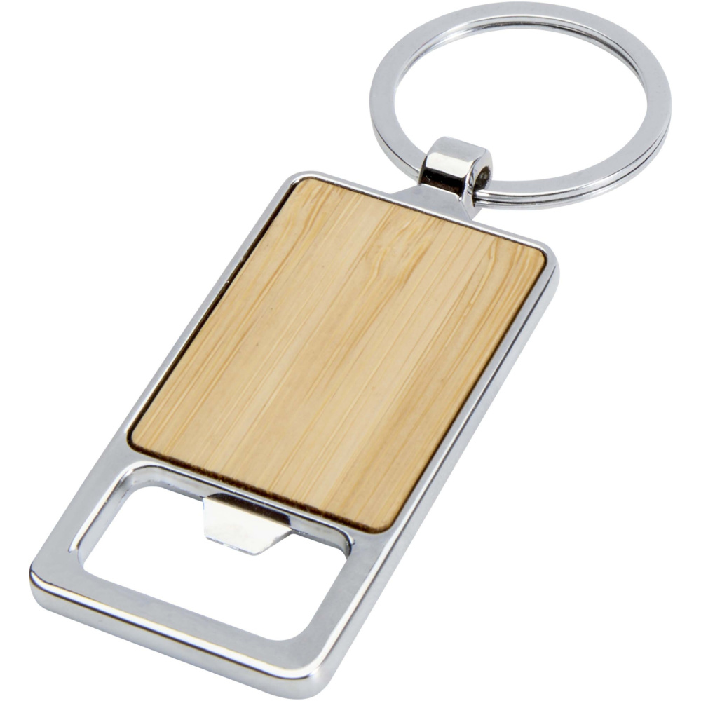 Logotrade business gift image of: Snapper bamboo keychain with bottle opener
