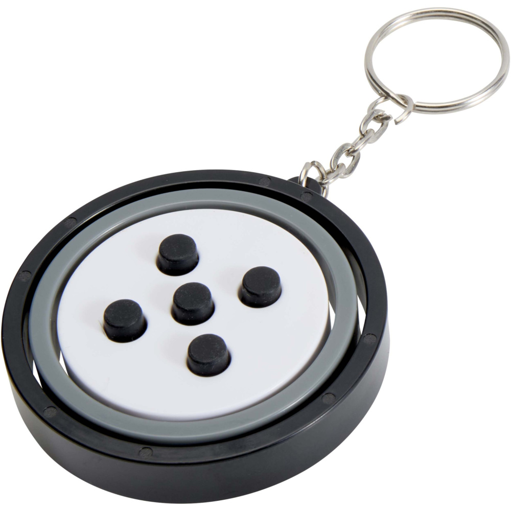 Logotrade advertising product image of: Spinx recycled plastic gyroscope fidget keychain