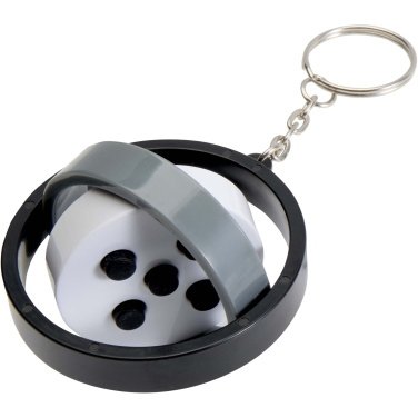 Logotrade promotional merchandise photo of: Spinx recycled plastic gyroscope fidget keychain