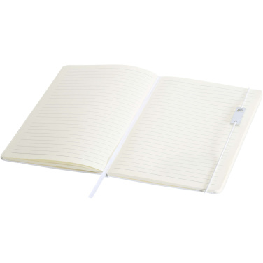 Logo trade promotional items image of: Legato Elegance A5 hard cover notebook and rollerball pen set