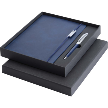 Logotrade promotional products photo of: Legato Elegance A5 hard cover notebook and rollerball pen set