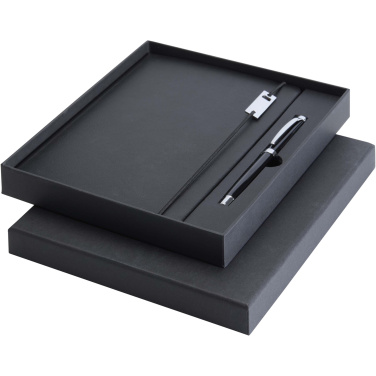 Logotrade business gift image of: Legato Elegance A5 hard cover notebook and rollerball pen set