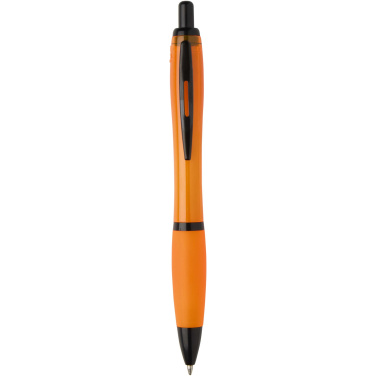 Logotrade business gift image of: Nash recycled plastic ballpoint pen with black trims (black ink)