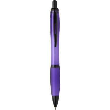 Logotrade business gifts photo of: Nash recycled plastic ballpoint pen with black trims (black ink)