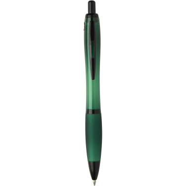 Logotrade promotional gift picture of: Nash recycled plastic ballpoint pen with black trims (black ink)