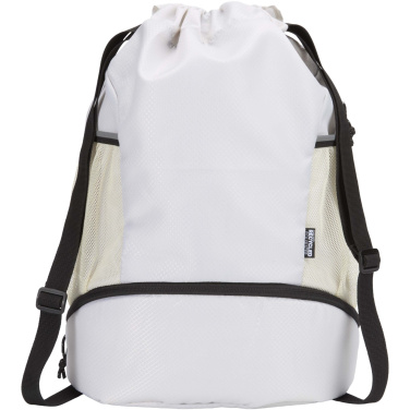 Logotrade corporate gift picture of: Nomad GRS recycled sports drawstring bag with bottom compartment 18L