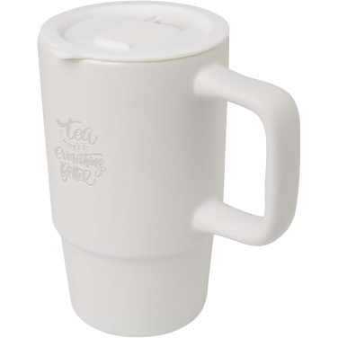 Logotrade promotional gift picture of: Carter 450 ml ceramic mug with plastic lid