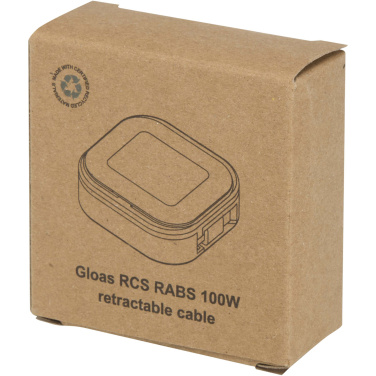 Logotrade promotional giveaways photo of: Gloas 5-in-1 recycled retractable data sync and 100W fast charge cable with smartphone tool kit