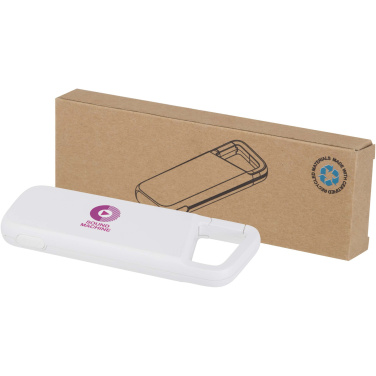 Logotrade advertising product image of: Alkes 5000 mAh 12W recycled plastic water resistant power bank with carabiner