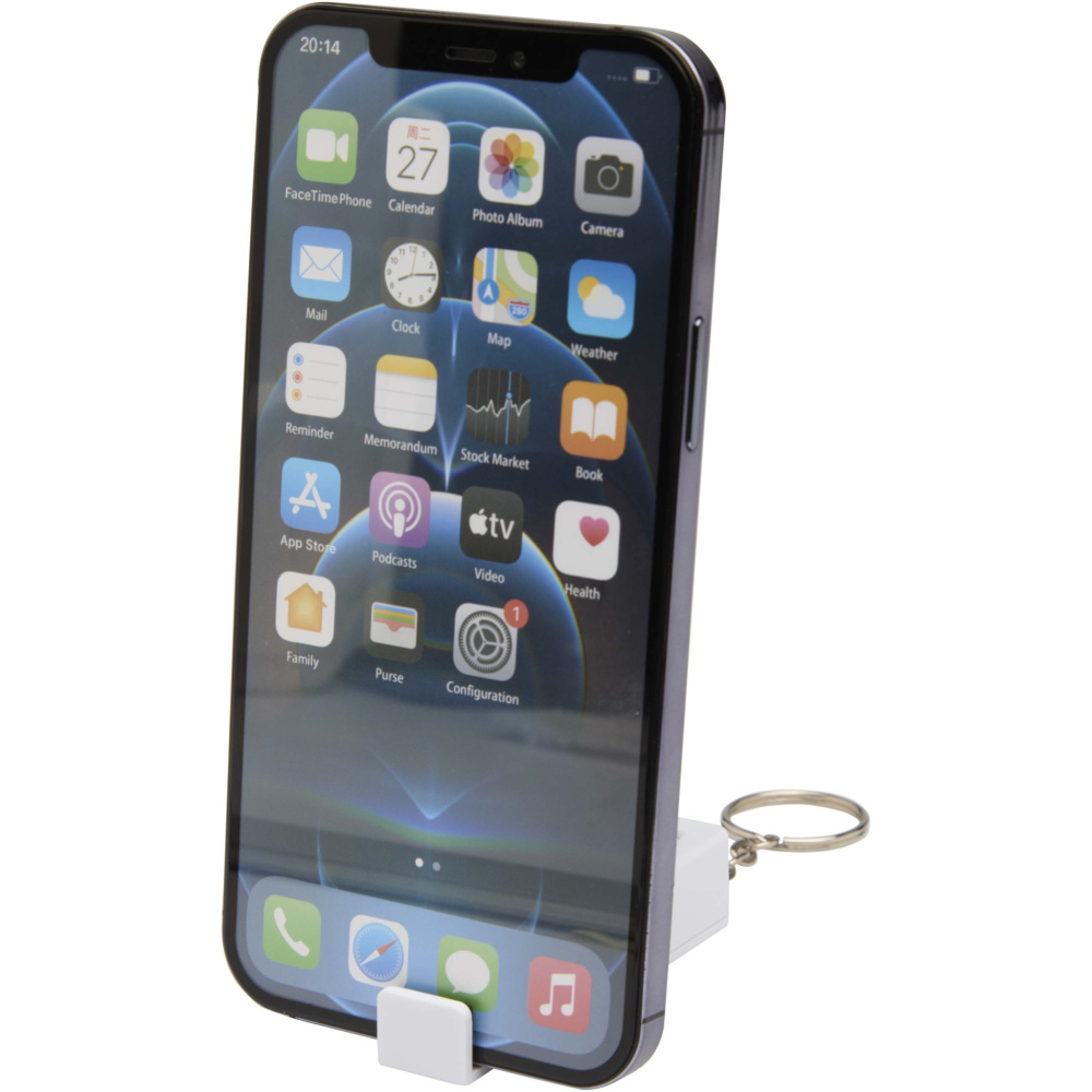 Logo trade promotional gift photo of: Aggia recycled plastic phone stand with fidget toy