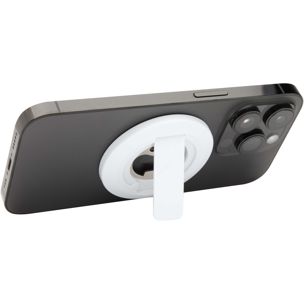 Logo trade promotional gifts image of: Ain recycled plastic magnetic phone stand with bottle opener