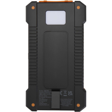 Logo trade promotional products picture of: Altair 5000 mAh 10W recycled plastic rugged solar power bank with built-in torch