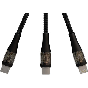 Logotrade promotional merchandise picture of: SCX.design C51 60W 5-in-1 rPET fast charging cable with display