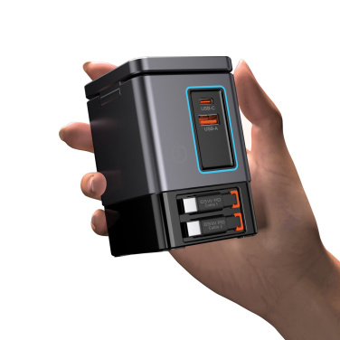 Logo trade corporate gifts picture of: Urban Vitamin Sacramento 105W GAN charger+retractable cables