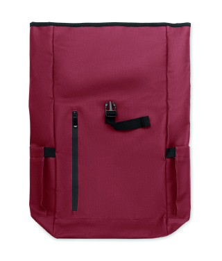 Logo trade promotional merchandise image of: Rolltop laptop rucksack 600D