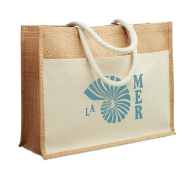 Logo trade promotional giveaways image of: Jute shopping bag