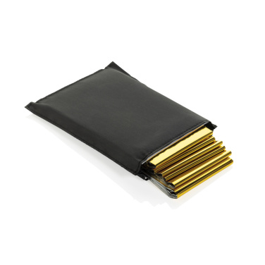 Logo trade promotional items picture of: Solra emergency blanket in RCS recycled RPET pouch