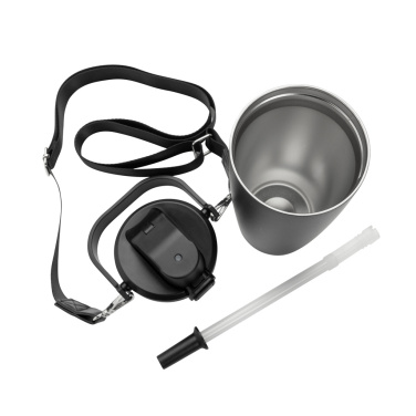 Logo trade corporate gift photo of: Avira Ayala RCS re-steel duosip lockable crossbody tumbler