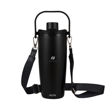 Logo trade corporate gift photo of: Avira Ayala RCS re-steel duosip lockable crossbody tumbler