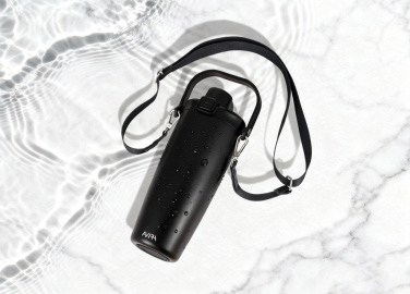 Logotrade promotional merchandise picture of: Avira Ayala RCS re-steel duosip lockable crossbody tumbler