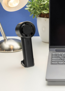 Logo trade promotional product photo of: Twist RCS recycled plastic re-chargeable portable fan