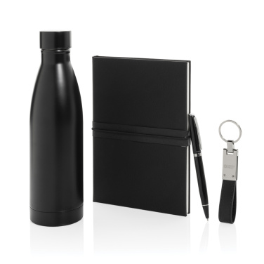 Logo trade promotional merchandise image of: Swiss Peak RCS deluxe business gift set w/ water bottle