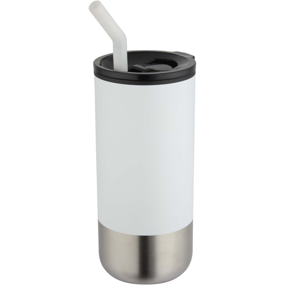 Logotrade advertising product image of: Grayson 480 ml RCS recycled insulated tumbler with straw
