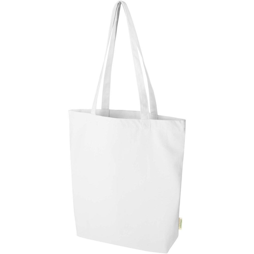 Logo trade promotional item photo of: Odisha 180 g/m² OCS organic wide bottom tote bag 11L 