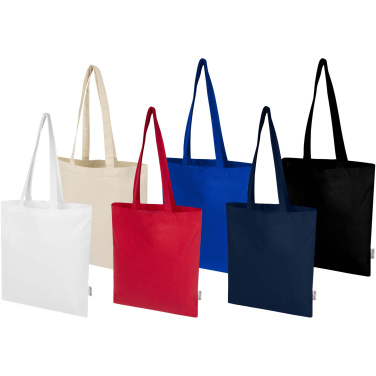 Logo trade promotional giveaway photo of: Peru Blend 180 g/m² GRS recycled cotton tote bag 7L