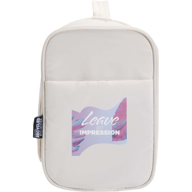 Logotrade promotional merchandise picture of: Puffer GRS recycled hangable toiletry bag 8L