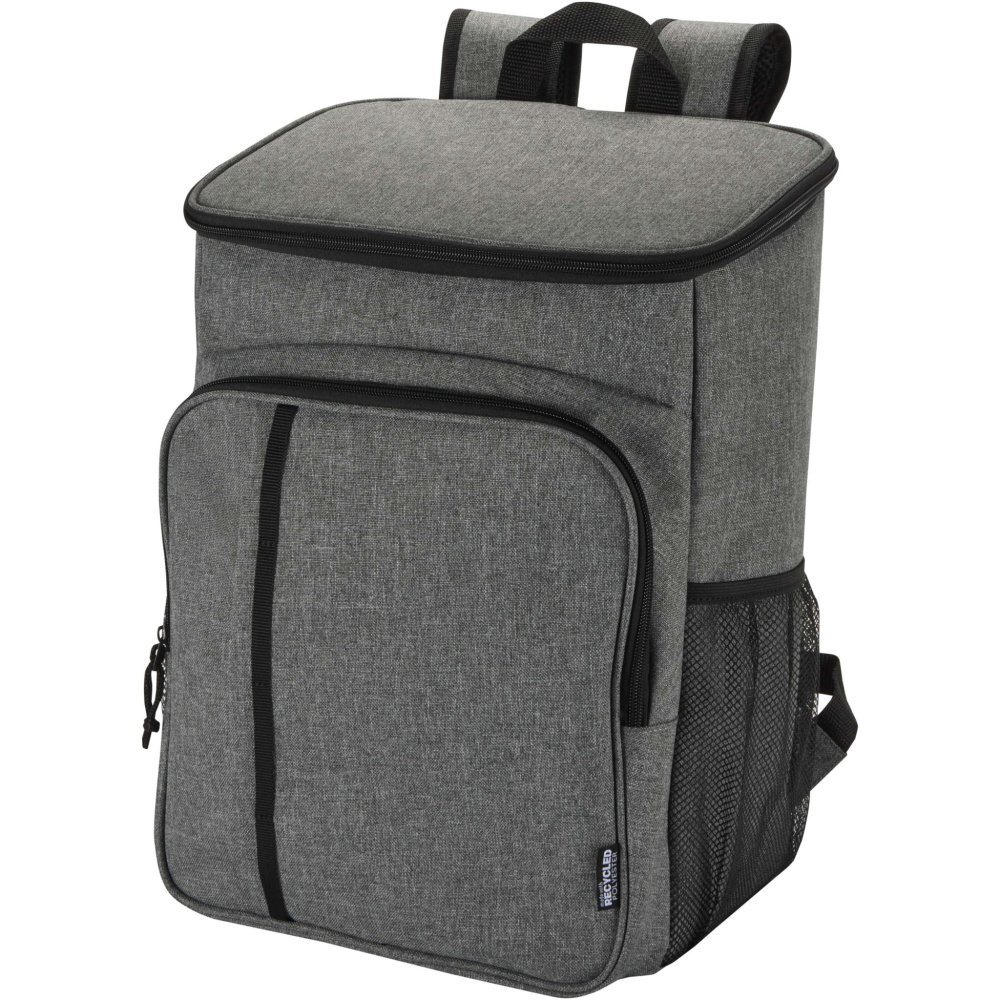 Logo trade promotional item photo of: Tundra GRS recycled picnic cooler backpack with cutlery set 20L