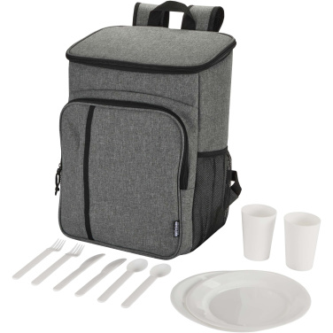 Logotrade promotional product picture of: Tundra GRS recycled picnic cooler backpack with cutlery set 20L