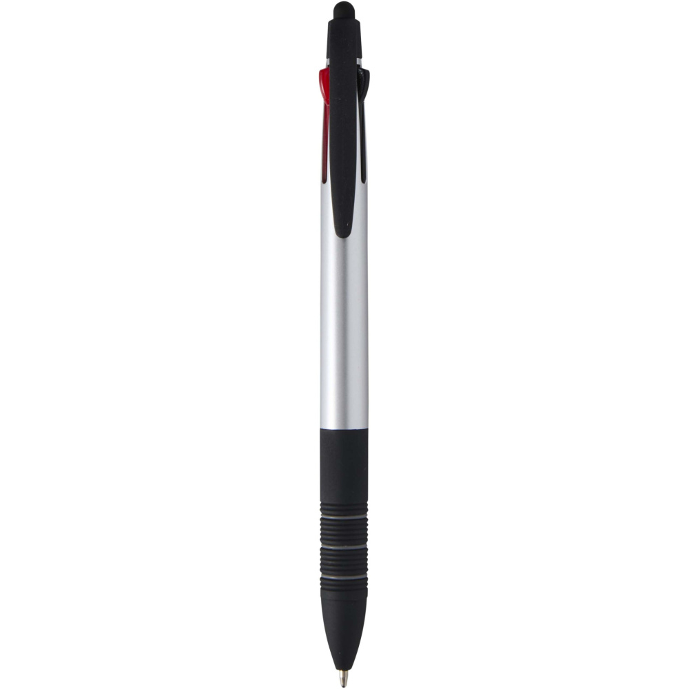 Logo trade business gift photo of: Trine 3-ink RCS recycled ballpoint pen with stylus