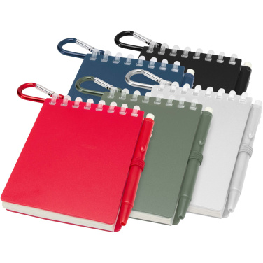 Logo trade promotional merchandise picture of: Lig Mini recycled outdoor soft cover notebook and ballpoint pen set (black ink)